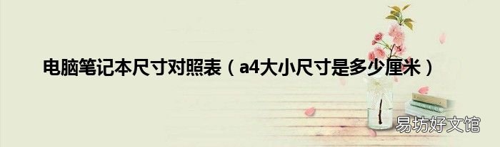 a4大小尺寸是多少厘米 电脑笔记本尺寸对照表