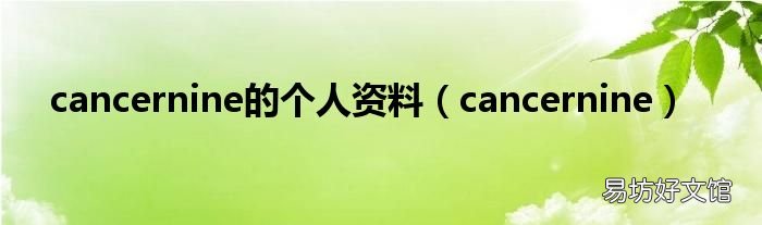 cancernine cancernine的个人资料