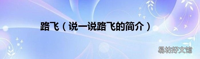 说一说路飞的简介 路飞