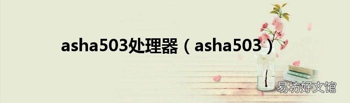 asha503 asha503处理器