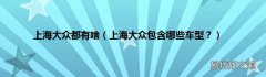 上海大众包含哪些车型？ 上海大众都有啥