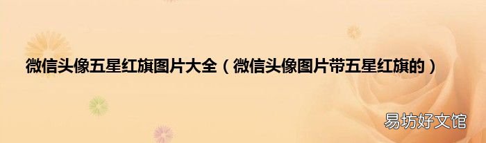微信头像图片带五星红旗的 微信头像五星红旗图片大全