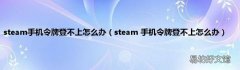 steam 手机令牌登不上怎么办 steam手机令牌登不上怎么办