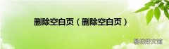 删除空白页 删除空白页
