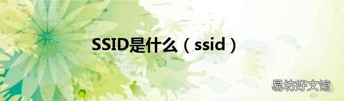ssid SSID是什么
