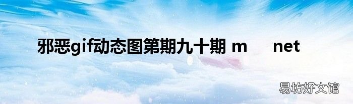 邪恶gif动态图第期九十期 mnet