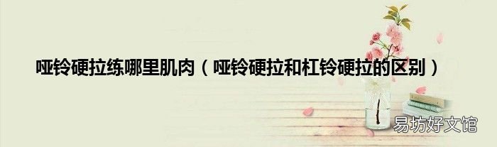 哑铃硬拉和杠铃硬拉的区别 哑铃硬拉练哪里肌肉