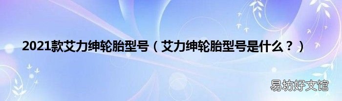 艾力绅轮胎型号是什么？ 2021款艾力绅轮胎型号