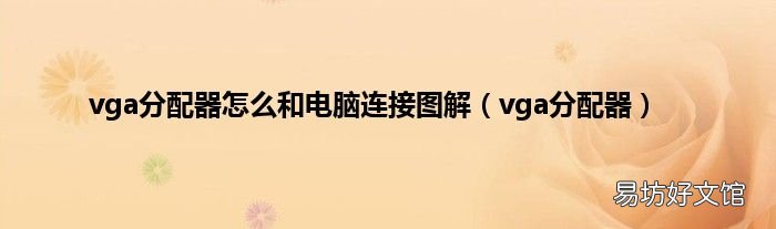 vga分配器 vga分配器怎么和电脑连接图解
