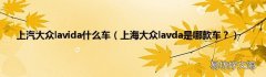 上海大众lavda是哪款车？ 上汽大众lavida什么车