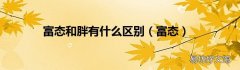 富态 富态和胖有什么区别