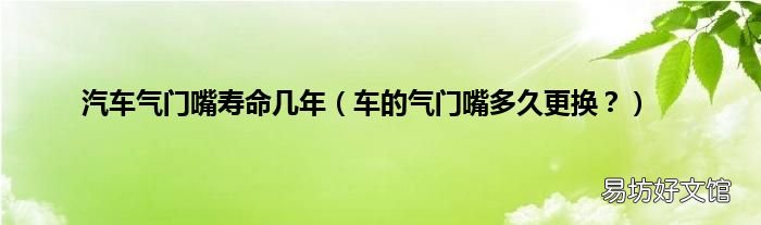 车的气门嘴多久更换? 汽车气门嘴寿命几年