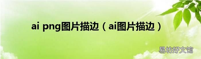 ai图片描边 ai png图片描边