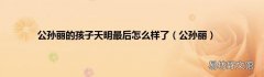 公孙丽 公孙丽的孩子天明最后怎么样了