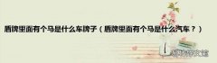 盾牌里面有个马是什么汽车？ 盾牌里面有个马是什么车牌子