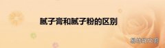 腻子膏和腻子粉的区别