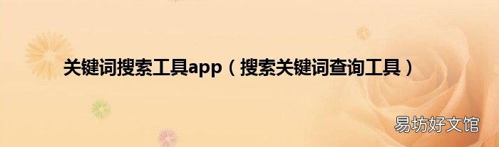 搜索关键词查询工具 关键词搜索工具app