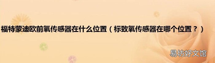 标致氧传感器在哪个位置? 福特蒙迪欧前氧传感器在什么位置