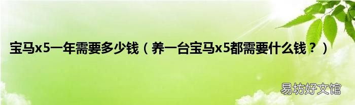 养一台宝马x5都需要什么钱? 宝马x5一年需要多少钱
