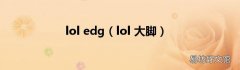 lol 大脚 lol edg