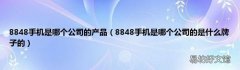 8848手机是哪个公司的是什么牌子的 8848手机是哪个公司的产品