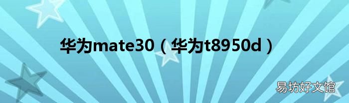 华为t8950d 华为mate30