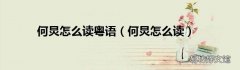 何炅怎么读 何炅怎么读粤语
