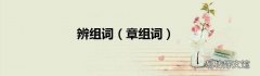 章组词 辨组词