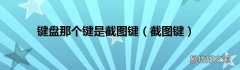 截图键 键盘那个键是截图键