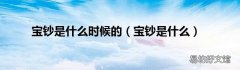宝钞是什么 宝钞是什么时候的