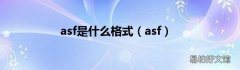 asf asf是什么格式