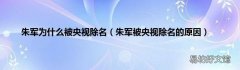 朱军被央视除名的原因 朱军为什么被央视除名