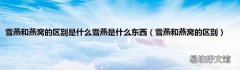 雪燕和燕窝的区别 雪燕和燕窝的区别是什么雪燕是什么东西