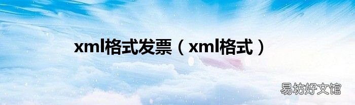 xml格式 xml格式发票