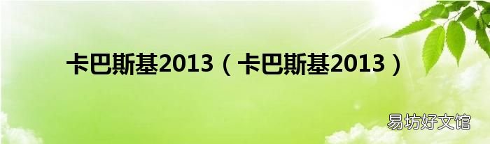 卡巴斯基2013 卡巴斯基2013