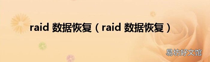 raid 数据恢复 raid 数据恢复
