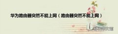 路由器突然不能上网 华为路由器突然不能上网