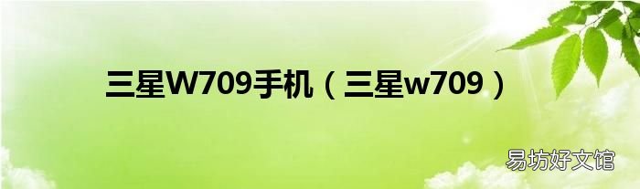 三星w709 三星W709手机