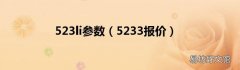 5233报价 523li参数