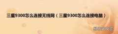 三星9300怎么连接电脑 三星9300怎么连接无线网