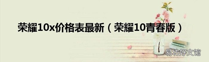 荣耀10青春版 荣耀10x价格表最新