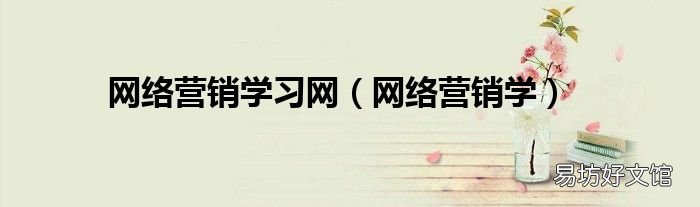 网络营销学 网络营销学习网