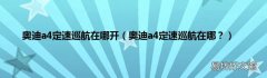 奥迪a4定速巡航在哪？ 奥迪a4定速巡航在哪开