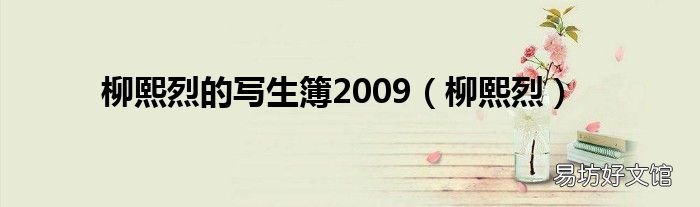 柳熙烈 柳熙烈的写生簿2009