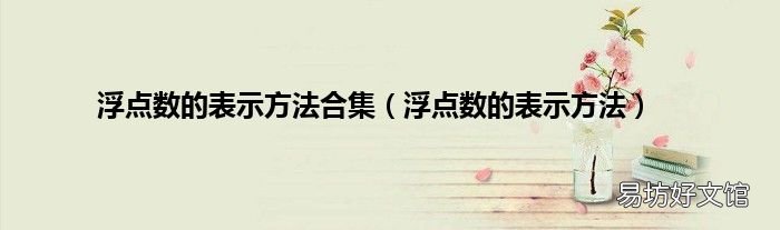 浮点数的表示方法 浮点数的表示方法合集