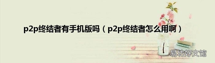 p2p终结者怎么用啊 p2p终结者有手机版吗