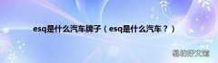 esq是什么汽车？ esq是什么汽车牌子