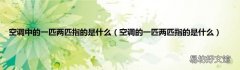 空调的一匹两匹指的是什么 空调中的一匹两匹指的是什么