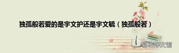 独孤般若 独孤般若爱的是宇文护还是宇文毓