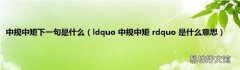 ldquo 中规中矩 rdquo 是什么意思 中规中矩下一句是什么